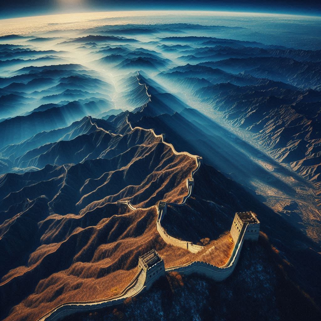 Muralha da China Vista do Espaço / Mega Extraordinário